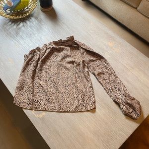 One shoulder cheetah top